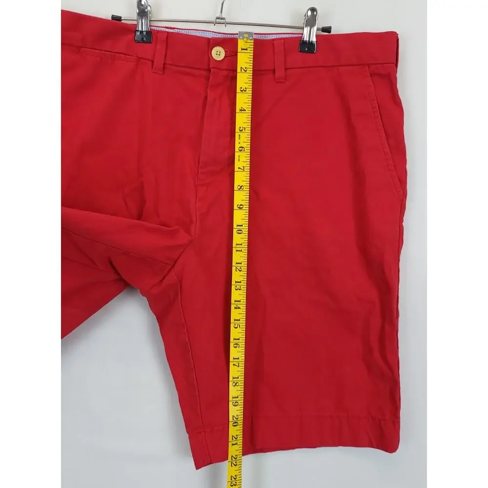 Tommy Hilfiger Chino Shorts Cotton Men 38 / 11 Red Outdoors Preppy Everyday